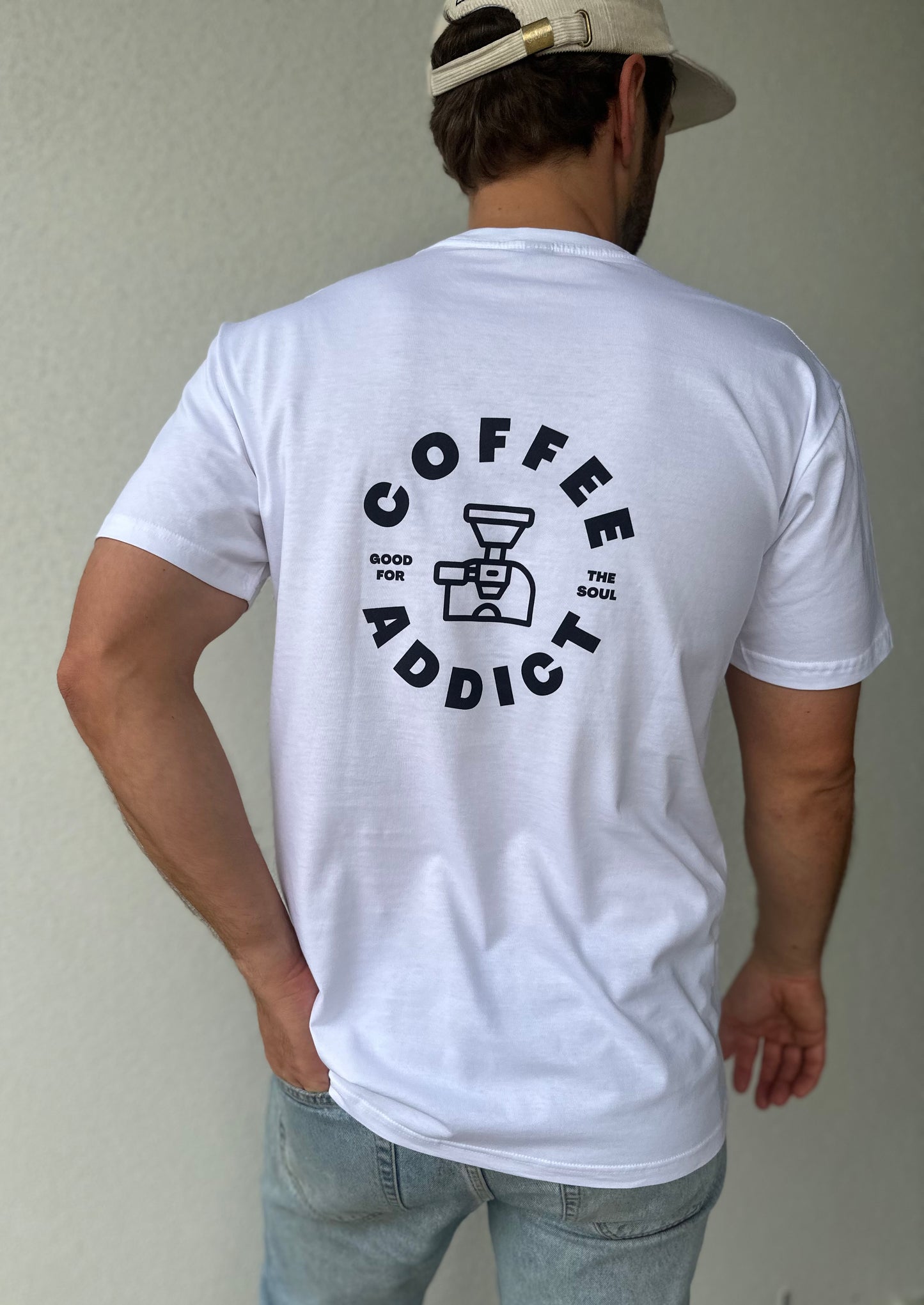 Barth Lane Tee Coffee Addict - White